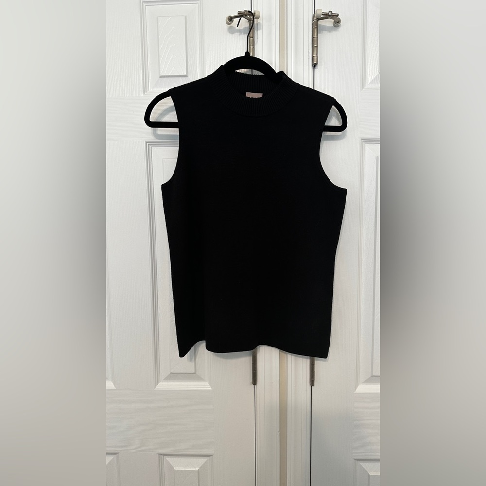 Chicos Black Sweater Tank